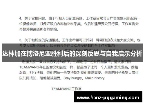 达林加在博洛尼亚胜利后的深刻反思与自我启示分析