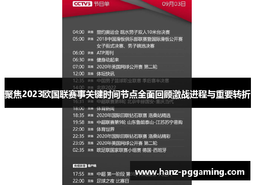 聚焦2023欧国联赛事关键时间节点全面回顾激战进程与重要转折 聚焦2023欧国联赛事关键时间节点全面回顾激战进程与重要转折